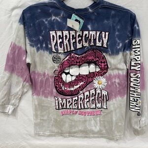 Simply Southern Kids Tie-Dye Long Sleeve Shirt - Blue, Pink, Gray